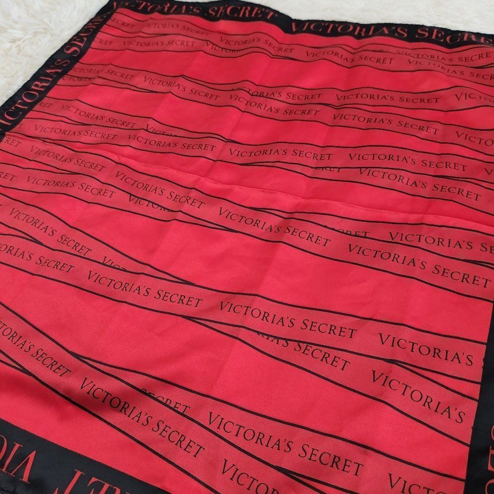 Victoria’s Secret Logo Satin Scarf NWT